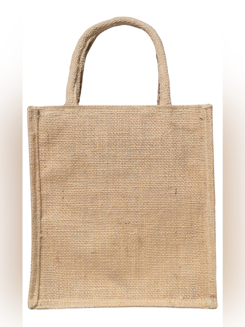 Jute Lunch Bag for Men, Women, Girls - Travel Handbag Natural Color